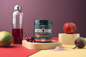 Total Nitric Oxide - Caffeine Free Pre Workout Powder W/ Beet Root, L Arginine & L Citrulline Malate | Boost Energy & Recovery | Harvest Fruit Flavor - 20 Servings