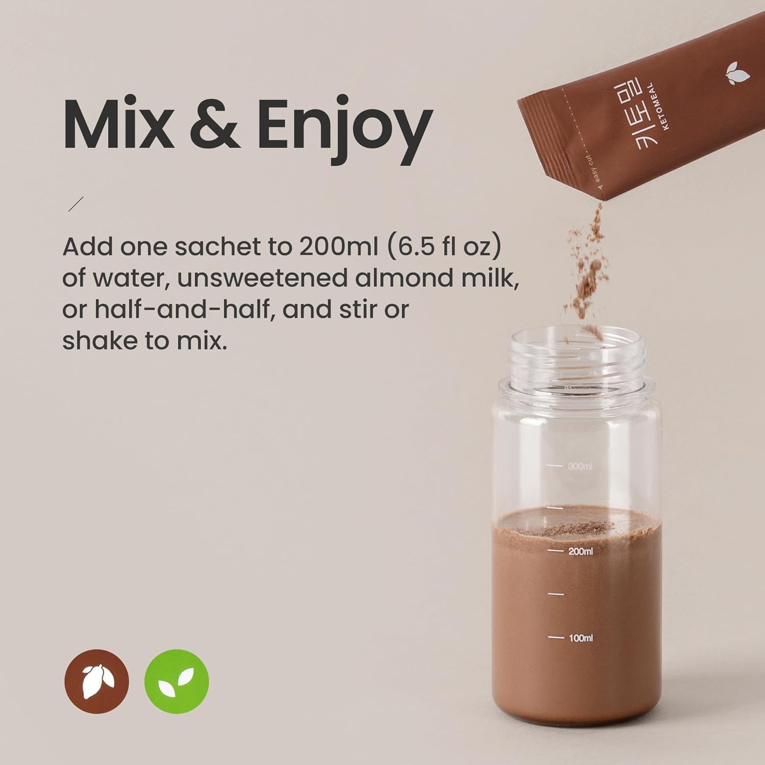 [] Keto Meal Replacement Shakes, Cacao - Low Carb Keto Shake | Ketogenic Meal Replacement Powder | Keto Shake Powder | Keto Powder | Keto Smoothie - 10 Sticks 