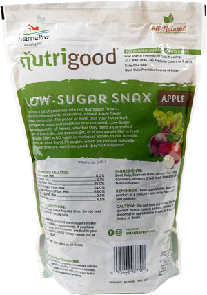 Nutrigood Low-Sugar Snax | Apple Flavor Horse Treats | 4 Pounds