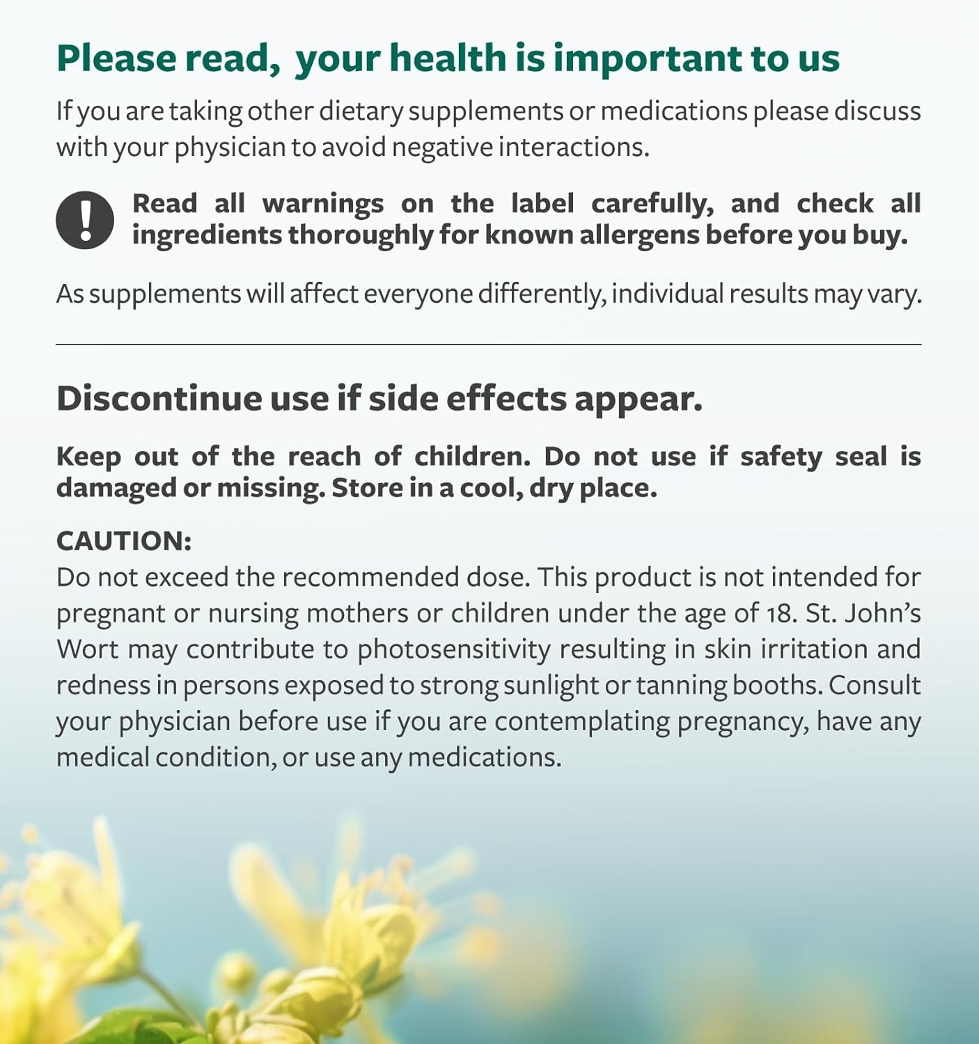 St. John'S Wort - 60 Capsules (Non-Gmo) Effective St Johns Wort Capsules - Powerful 900Mcg Hypericin - Standardized Extract & Whole Herb Supplement - No Oil, Pills, Tea, Tincture - 500Mg per Capsule