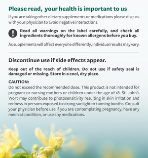 St. John'S Wort - 60 Capsules (Non-Gmo) Effective St Johns Wort Capsules - Powerful 900Mcg Hypericin - Standardized Extract & Whole Herb Supplement - No Oil, Pills, Tea, Tincture - 500Mg per Capsule