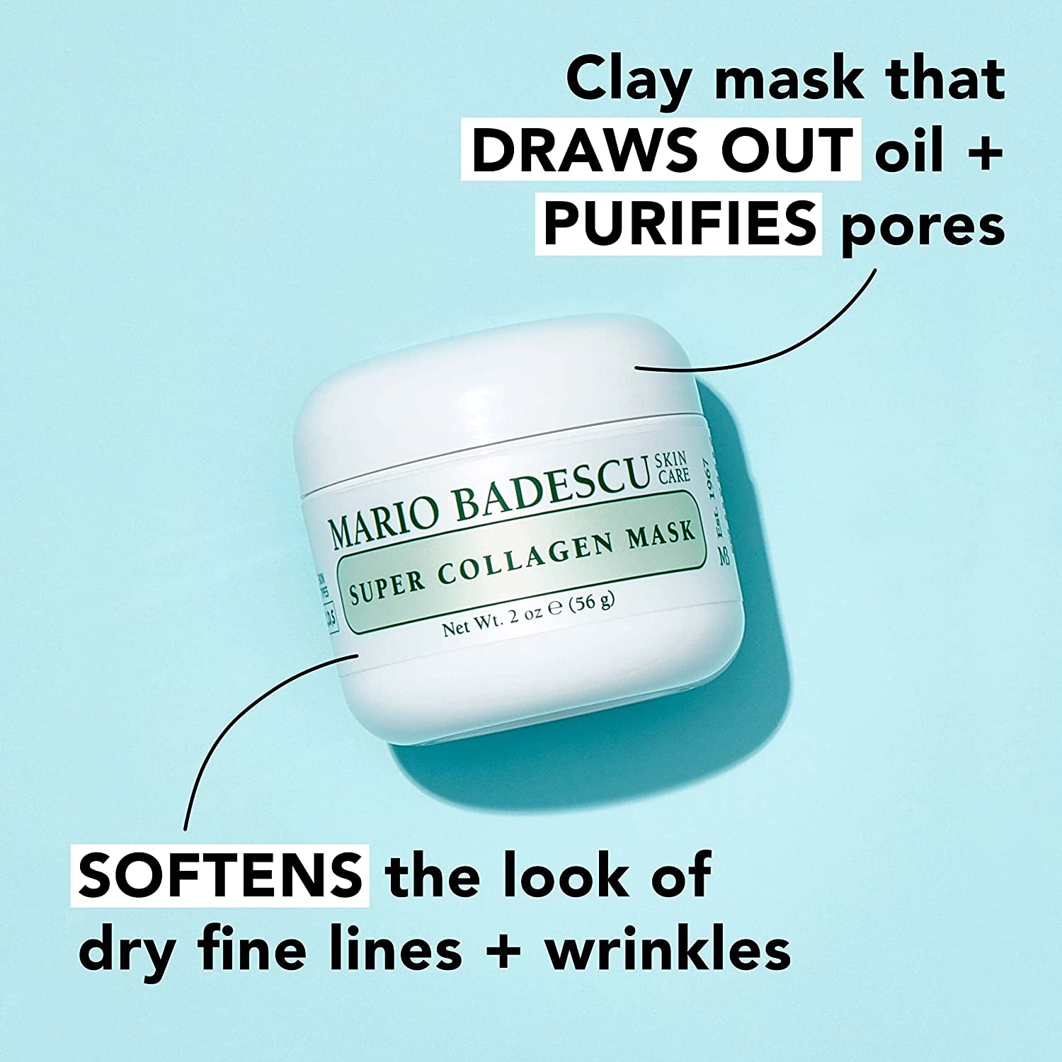 Mario Badescu Clay Face Mask Skin Care for Men and Women, Pore Minimizer Facial Mask Formulated with Nutrient-Rich Key Ingredients, Purifying and Hydrating Clay Mask for Face