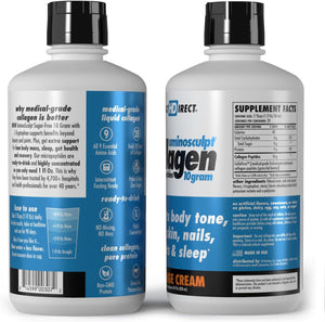 HEALTH DIRECT – Aminosculpt Liquid Collagen Micropeptides – 28 FL Oz – 28 Servings – 10 Grams of Premium Medical-Grade Liquid Collagen for Women – Orange Cream