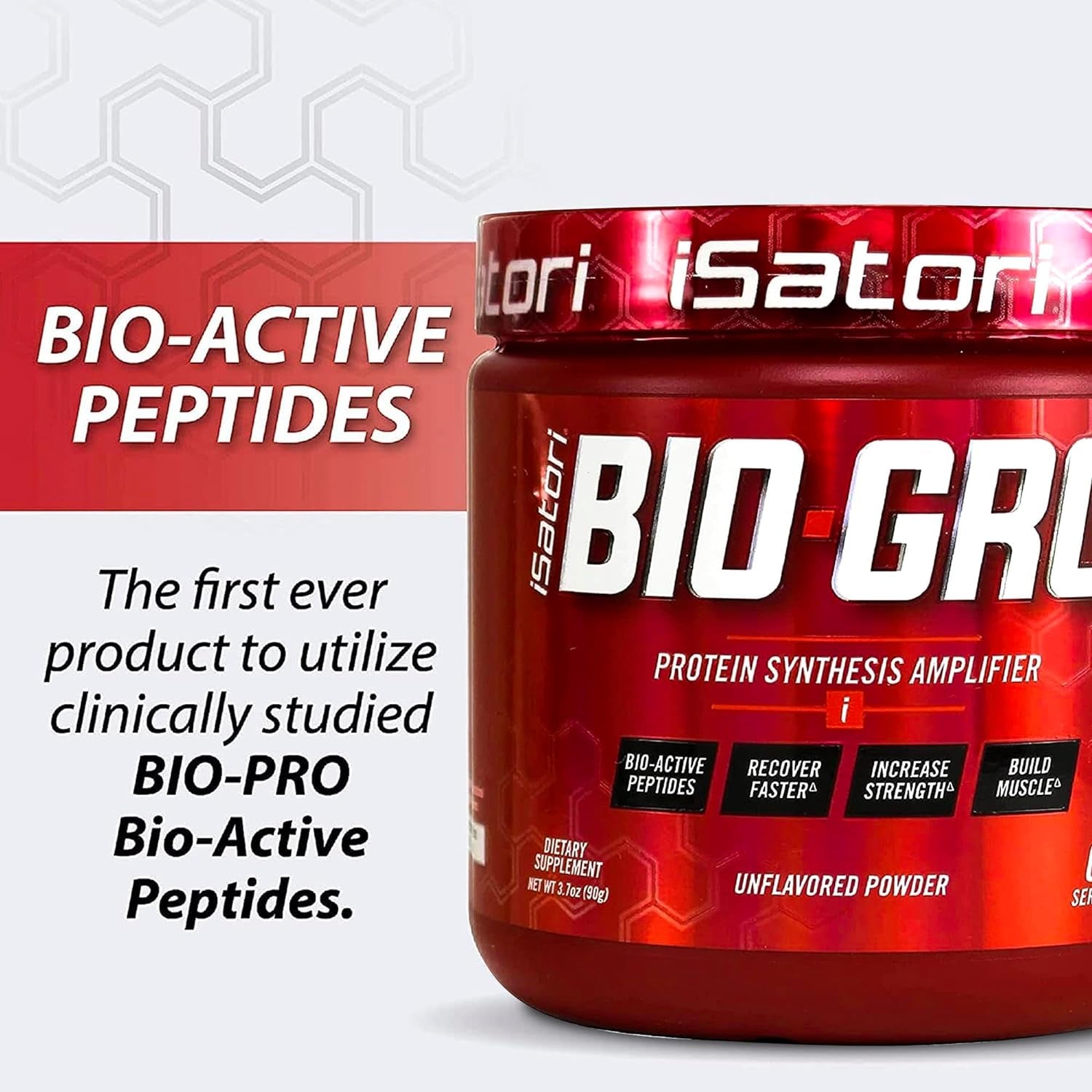 Isatori Bio-Gro Vanilla Ice Cream (60 Servings) & Bio-Active Whey Protein Powder Unflavored (30 Servings)