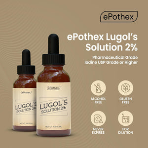 Lugol'S Solution 2% 1Oz Glass Dropper Bottle. Contains Potassium Iodide and Iodine, 30Ml
