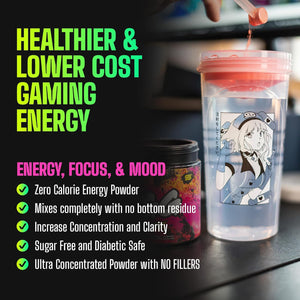 Gamer Supps, GG Energy Dragonfruit Punch (100 Servings) - Keto Friendly Gaming Energy and Nootropic Blend, Sugar Free + Organic Caffeine + Vitamins + Immune Support, Powder Energy Drink 