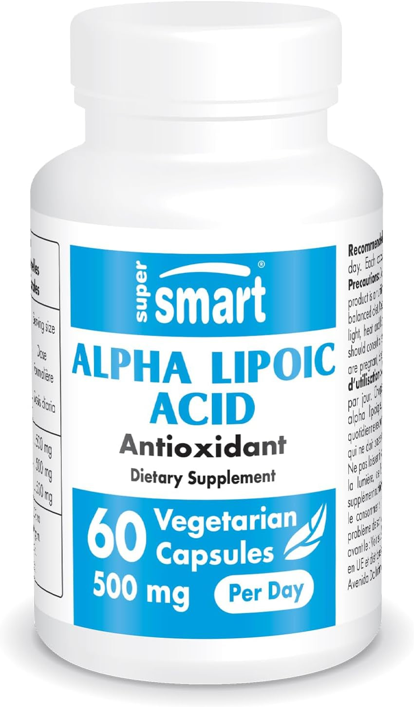 '- Alpha Lipoic Acid 500Mg per Day - High Potency Universal Antioxidant - ALA Supplement | Non-Gmo & Gluten Free - 60 Vegetarian Capsules 