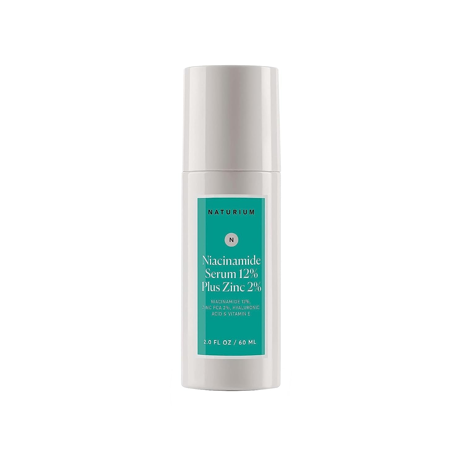 Naturium Niacinamide Face Serum 12% plus Zinc 2%, Skin Complexion Treatment & Pore Minimizer, with Hyaluronic Acid & Vitamin E, 2 Oz 