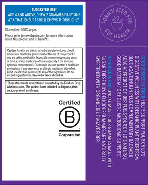 New Chapter Organic Fiber Gummies for Kids, 4G Delicious Plant-Based Prebiotic Fiber for Digestive Health, Vegan, Non-Gmo, USDA Organic, Gluten Free, Citrus-Berry Flavored, 60 Ct