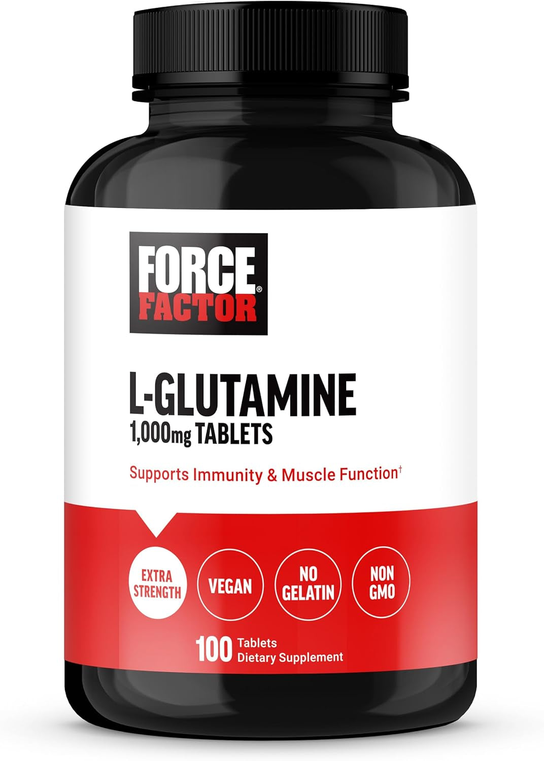L-Glutamine 1000Mg Tablets, Glutamine for Muscle Recovery, Healthy Muscle Function, and Immunity, Vegan, Non-Gmo, 100 Tablets 