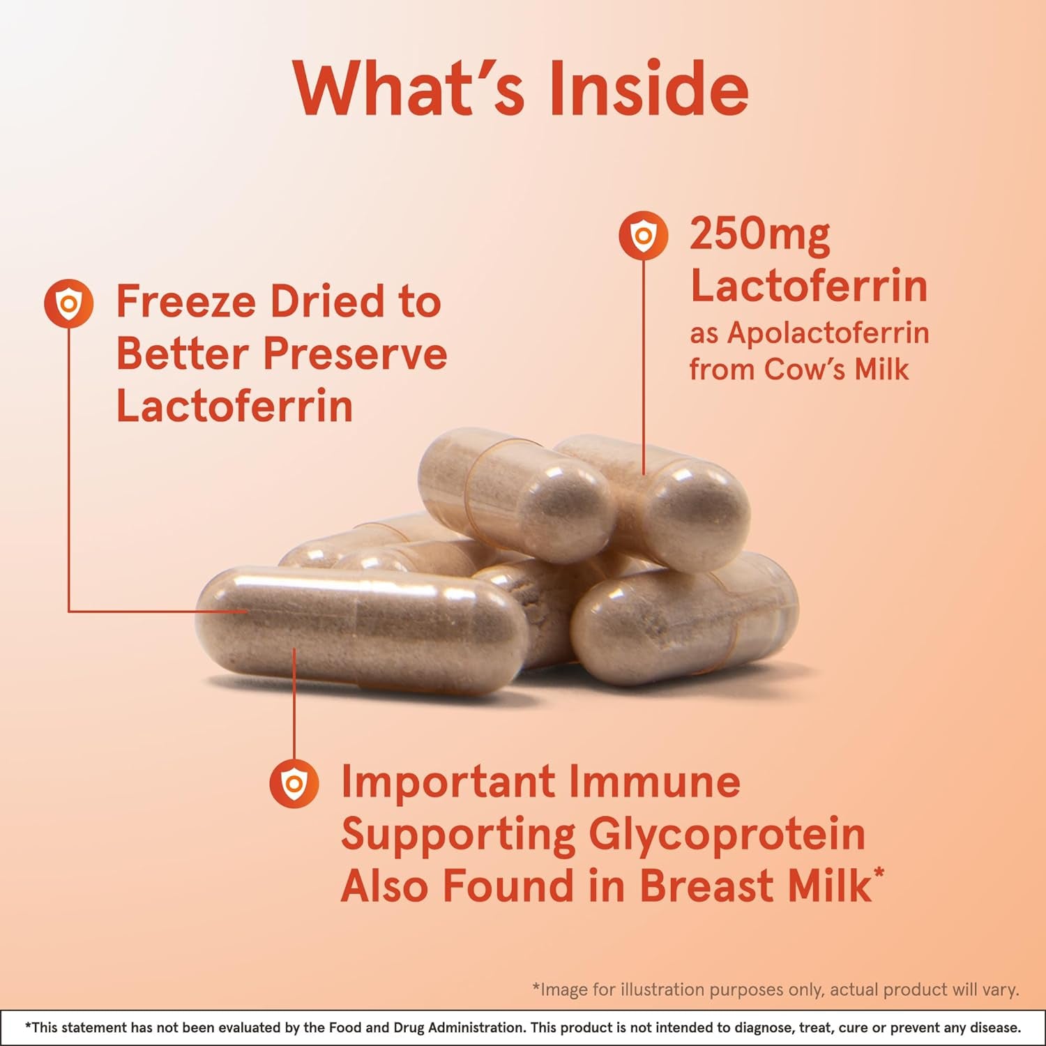 Jarrow Formulas Saccharomyces Boulardii Probiotics + MOS 5 Billion CFU Probiotic Yeast Formulas Lactoferrin 250 Mg - Immune-Supporting Glycoprotein