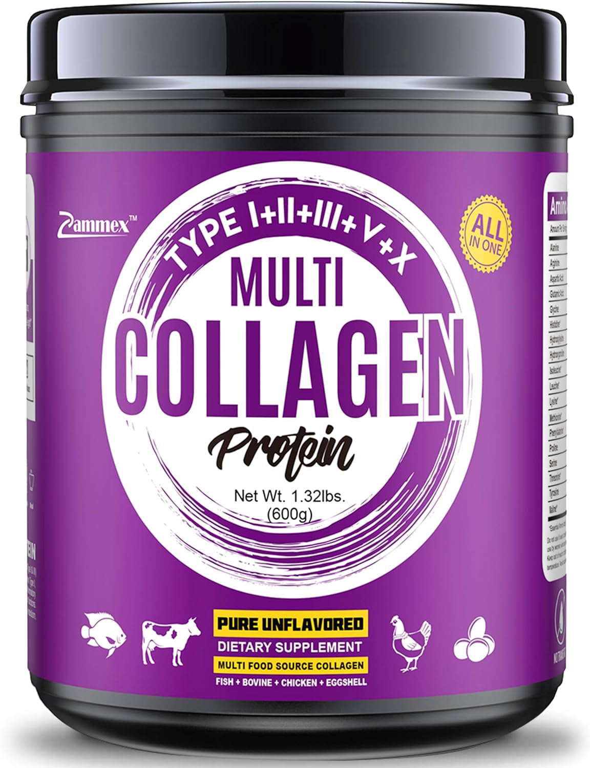 Zammex Multi Collagen Peptides+Bovine Colostrum Powder