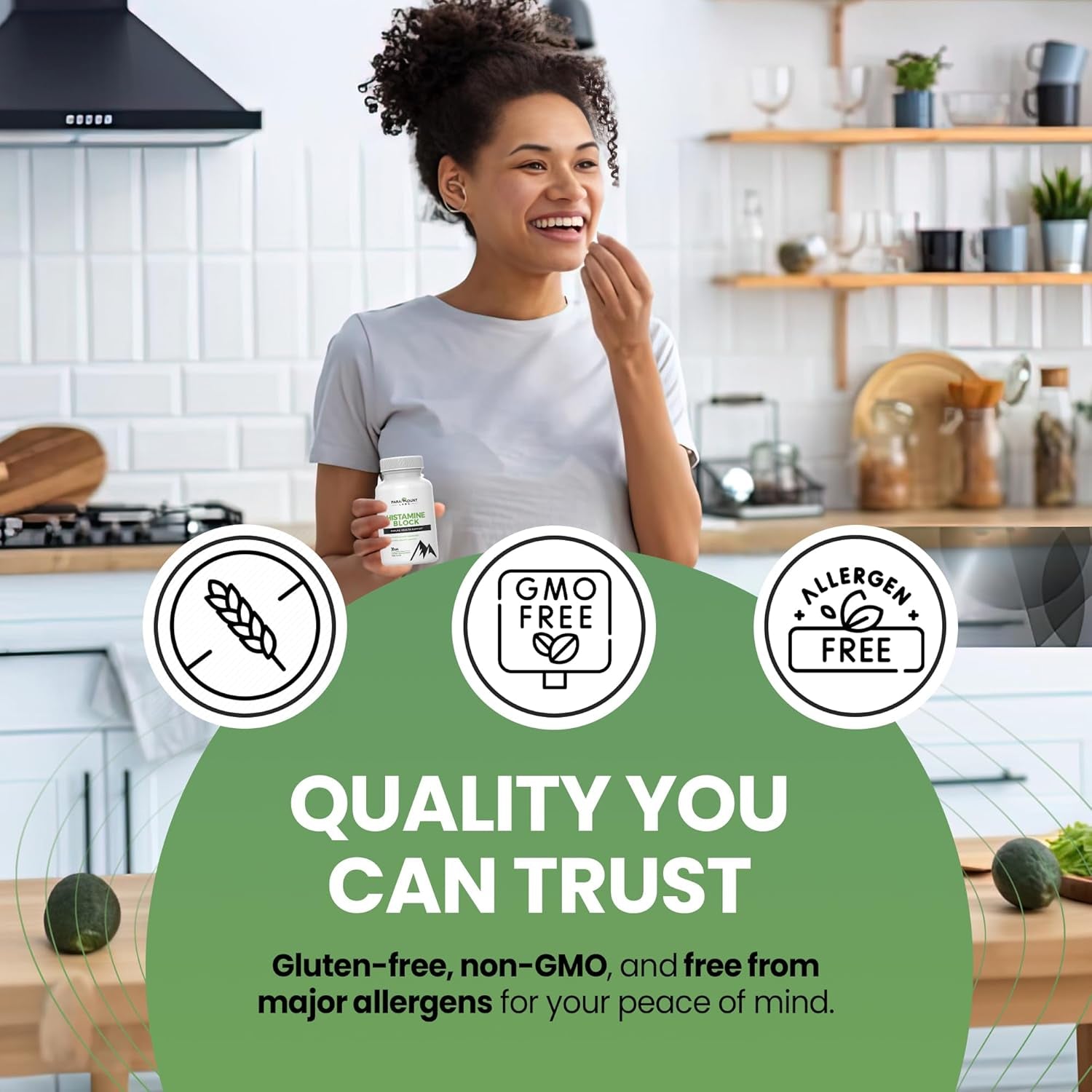 Premium Diamine Oxidase DAO Supplements Histamine Blocker - Food-Derived Histamine Intolerance Relief - DAO Enzyme Supplements - Made in USA - 30 Ct