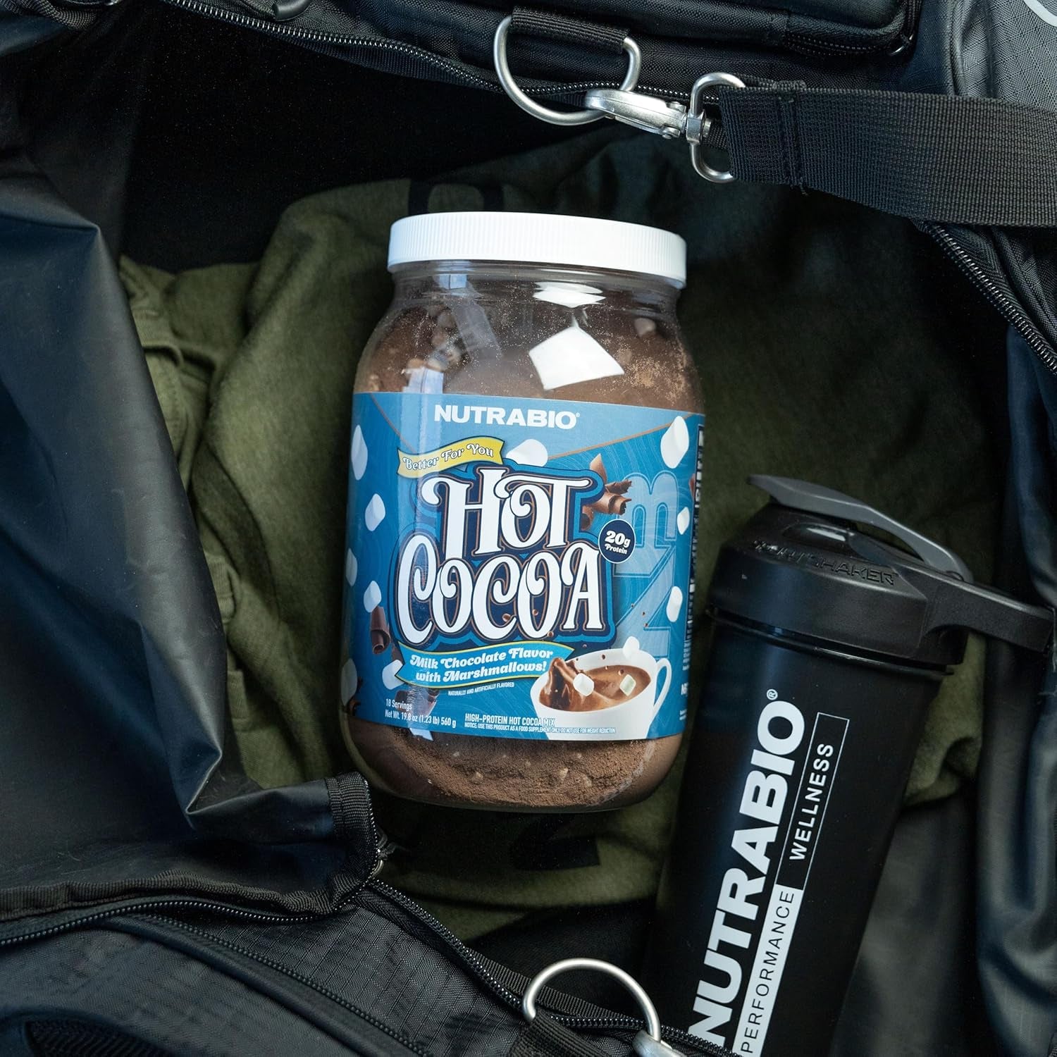 Nutrabio – Hot Chocolate Protein Powder – Support Muscle Recovery, Strength and Size – Low Calorie, Low Carb – 18 Servings – 20 Grams of Protein