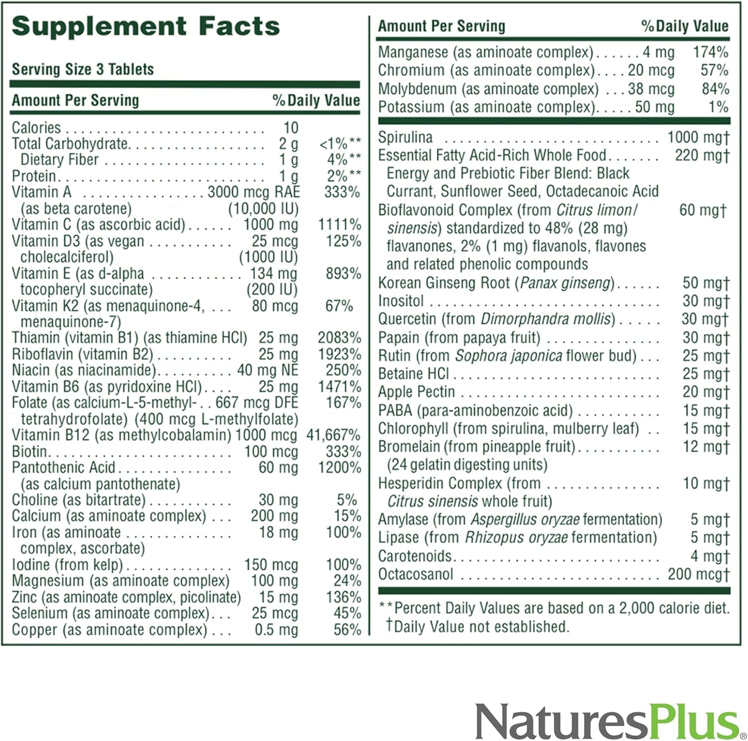 Natures plus Source of Life - 180 Tablets, Pack of 2 - Multi-Vitamin & Mineral Supplement - Supports Natural Energy & Overall Well-Being - Gluten Free, Vegetarian - 120 Total Servings