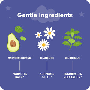 Magnesium Calming Gummies and Melatonin Gummies for Kids | Relaxation, Sleep & Wake-Sleep Cycle Support with Chamomile & Lemon Balm | 60 Gummies Each 