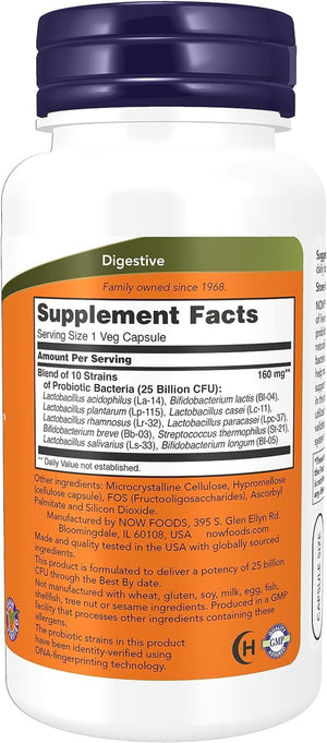 NOW Foods Probiotic-10, 50 Billion, 150 Vcaps (50X3)