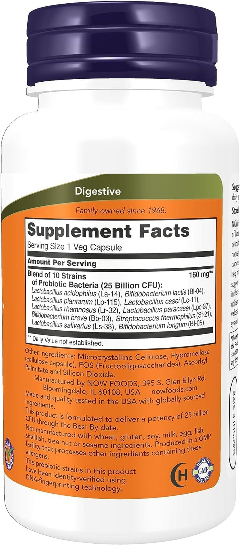 NOW Foods Probiotic-10, 50 Billion, 150 Vcaps (50X3)