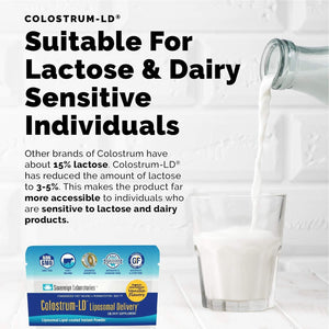 Colostrum-Ld Liposomal Delivery - Colostrum Powder - Gluten-Free, Lactose-Reduced - 34 Servings - Sovereign Laboratories - 6 Oz Vanilla