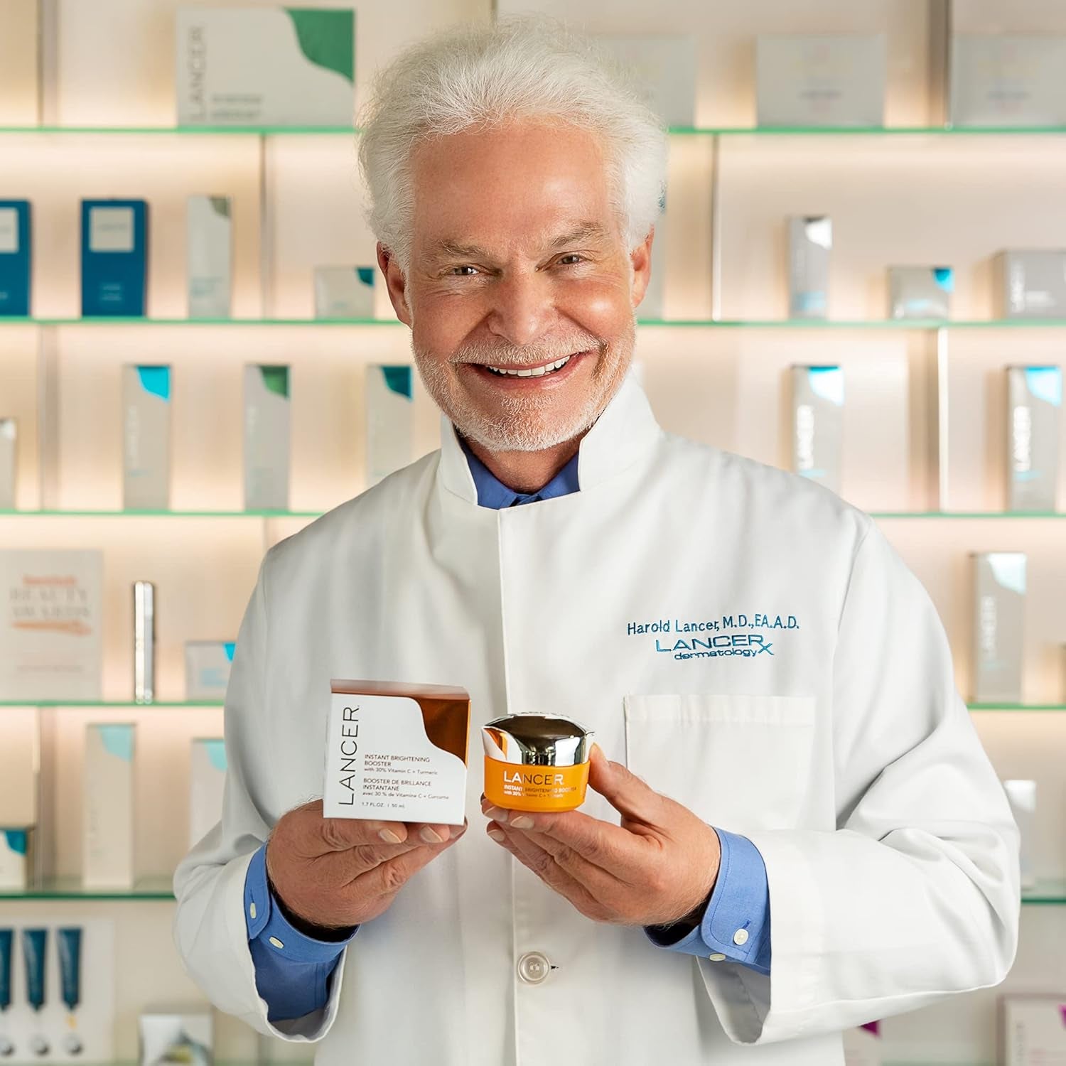 Lancer Skincare Instant Brightening Booster with 30% Vitamin C and Turmeric, Exfoliating Anti-Aging Night Cream, 1.7 Fluid Ounces 