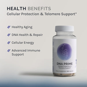 DNA Prime Cellular Protection & Telomere Support, 60 Capsules (30 Day Supply), Cell Function and Aging Support Dietary Supplement, NMN Alternative with AC-11 Cat'S Claw Extract