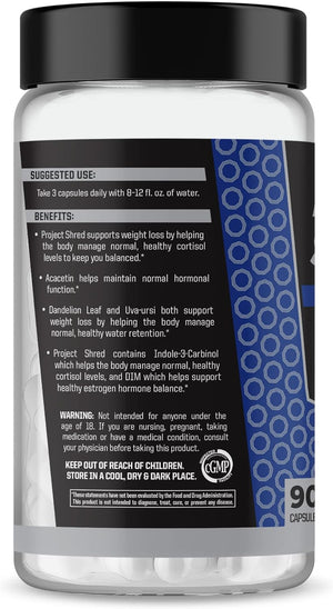 Anabolic Warfare Project Shred, Manage Normal Healthy Cortisol Levels & Water Retention, Body Recomposition Formula, Made with Botanicals*