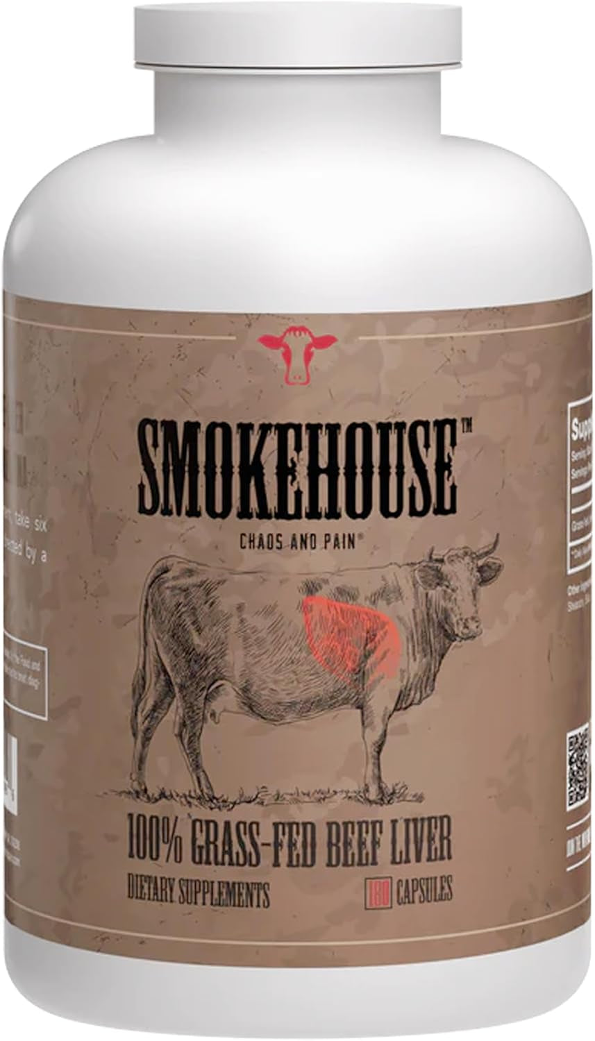 Grass-Fed Desiccated Beef Liver Capsules, Supports Energy Production, Full Body Wellness, Detoxification and Digestion, as Well as Immunity – Non-Gmo 