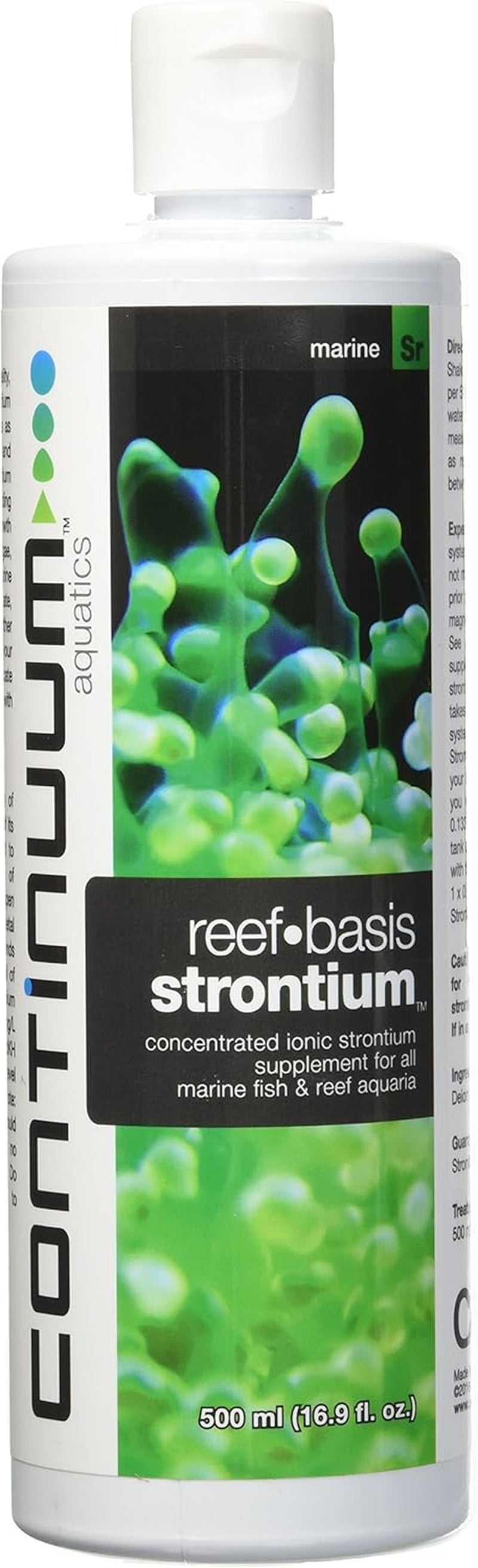 Continuum Aquatics Reef Basis Strontium - Liquid Concentrated Strontium Supplement for Marine Reef and Saltwater Aquariums
