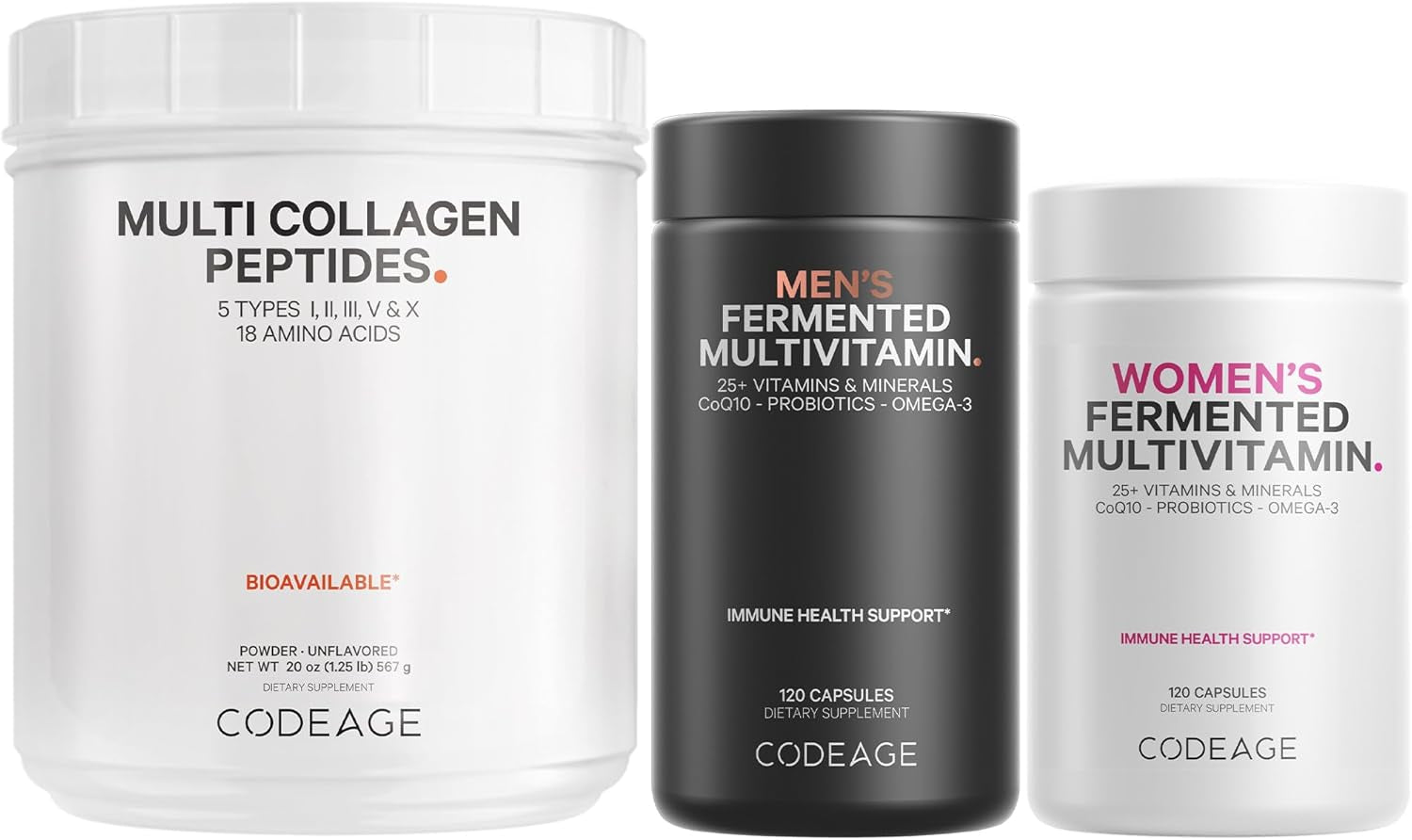 '- Multi Collagen Protein + His and Her Multivitamin Bundle 