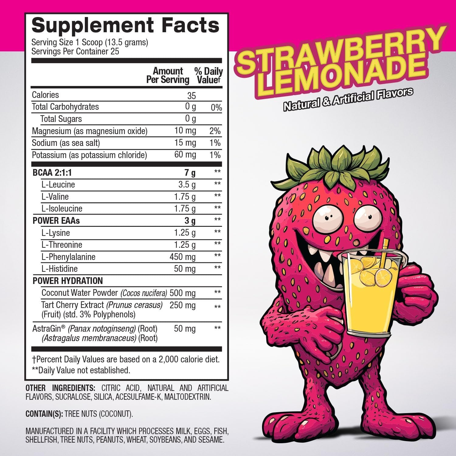 Larry Wheels' Essential Amino Acids EAA Powder - Tropical Punch - Pre, Intra & Post Workout Drink - BCAA Powder for Men & Women, EAA + BCAA + Hydration. Advanced Formula with Astragin.