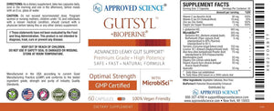 Approved Science® Gutsyl- Leaky Gut Supplement- Protect GI Tract with Aloe Vera, Marshmallow Root, Licorice, and Slippery Elm- Contains Prebiotic and Bioperine- 6 Month Supply- 100% Vegan