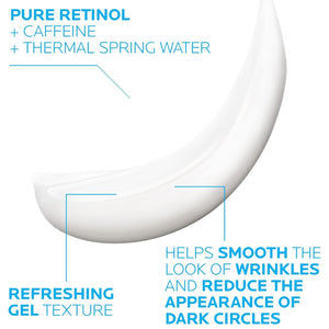 La Roche-Posay Redermic R Eyes Retinol Eye Cream, Anti-Aging Eye Cream to Reduce Wrinkles and Dark Circles with Pure Retinol and Caffeine, 0.5 Fl Oz (Pack of 1)