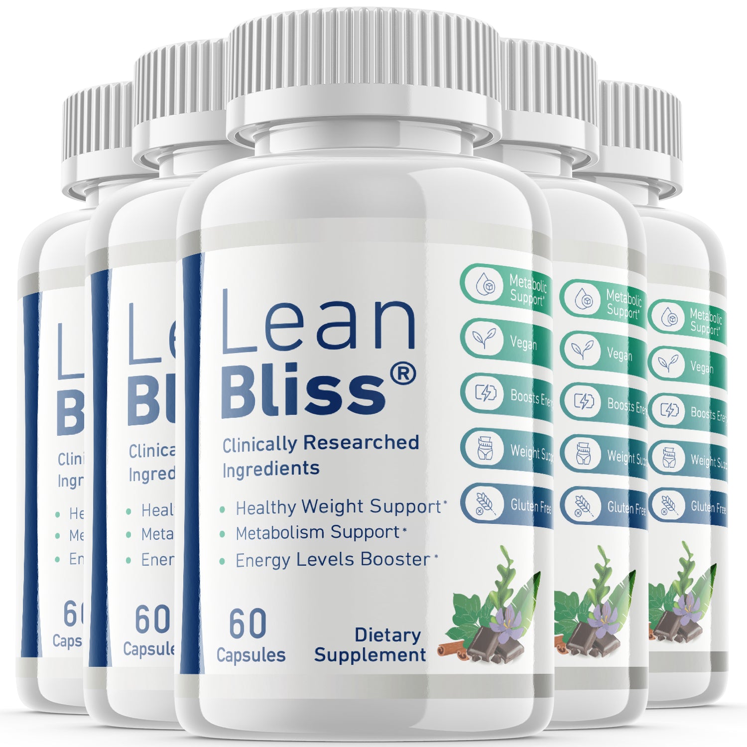 Lean Bliss Capsules - Lean Bliss Supplement for Weight Loss OFFICIAL - 5 Pack 