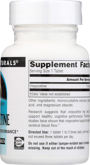 SOURCE NATURALS 10Mg 120 Tb Vinpocetine, 120 CT
