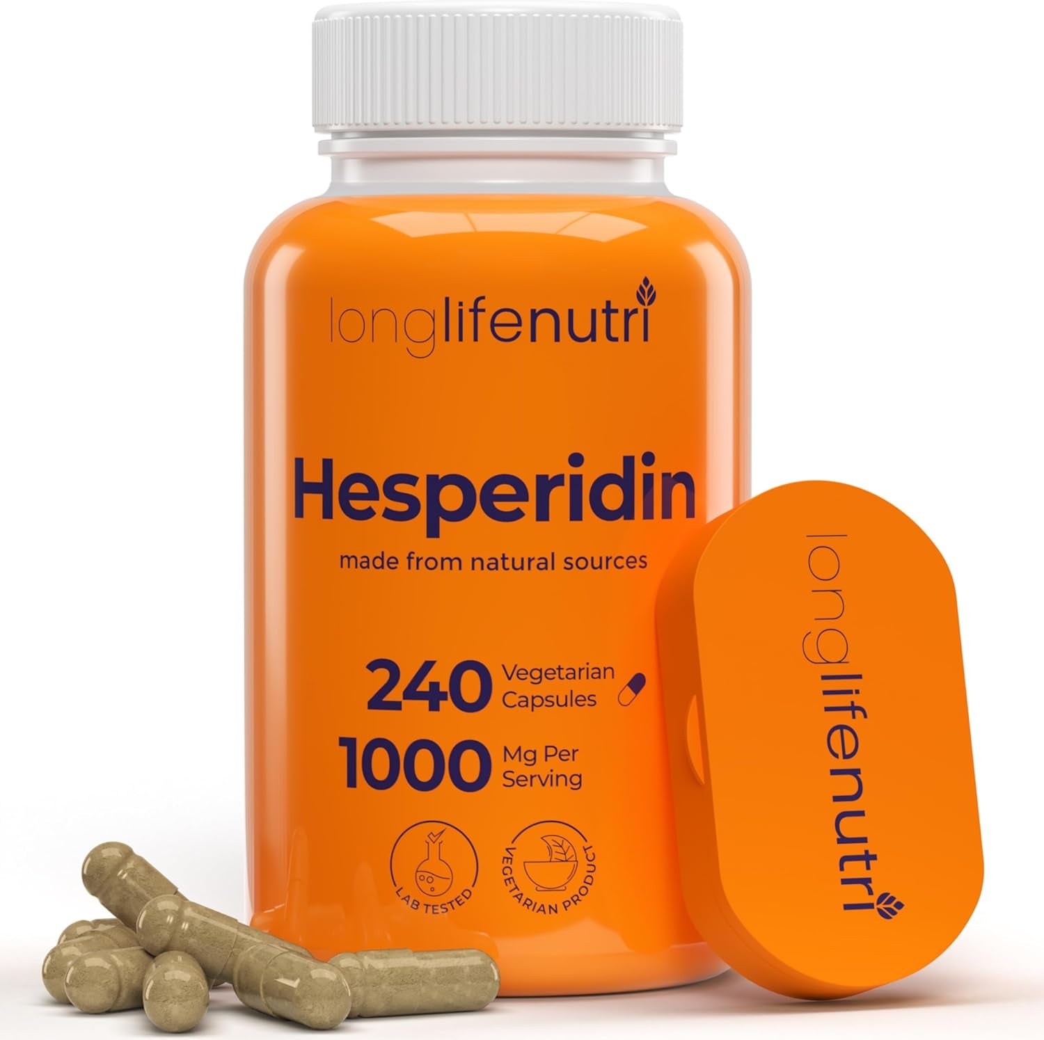 Hesperidin 1000Mg, 240 Capsules (4 Month Supply), Supports Cardiovascular Health, Blood Pressure & Circulation, Immune Support, Potent Antioxidant & 