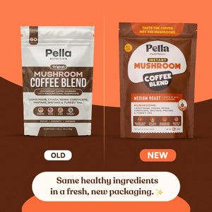 Organic Mushroom Instant Coffee (60 Servings) with 7 Superfood Mushrooms, Great Tasting, Includes Lion'S Mane, Reishi, Chaga, Cordyceps, Shiitake, Maitake, and Turkey Tail