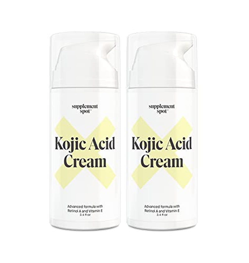 Kojic Acid Face Cream for Dark Spots, Retinol a & Vitamin E Dark Spot Treatment for Women - Anti-Aging & Even Skin Tone – Natural Kojic Acid Cream for Women, 3.4 Oz - 2 Pack 