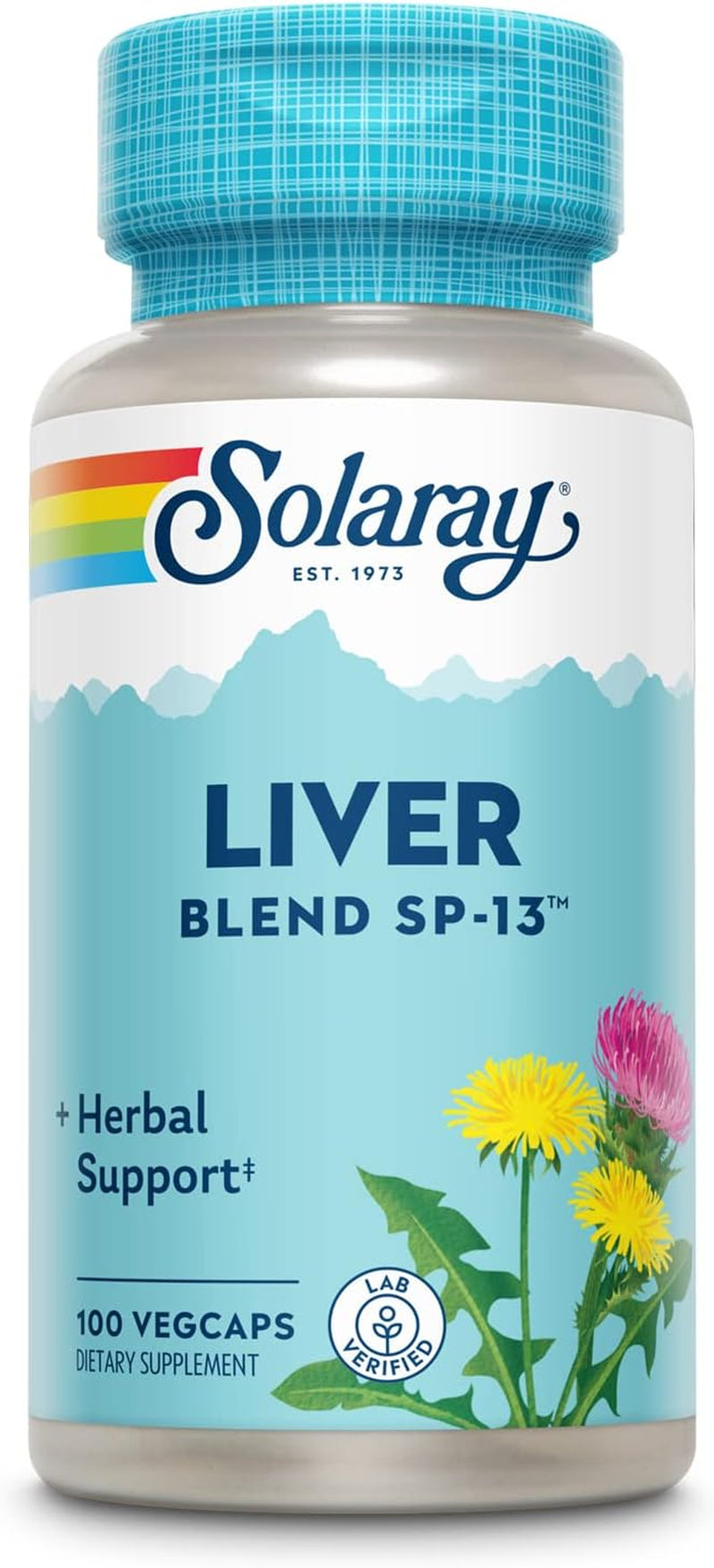 Liver Blend SP-13, Traditional Liver Cleanse Detox & Repair Support with Milk Thistle, Dandelion, Burdock, Artichoke Leaf, Kelp, Peppermint, and Trace Minerals, 100 Servings, 100 Vegcaps