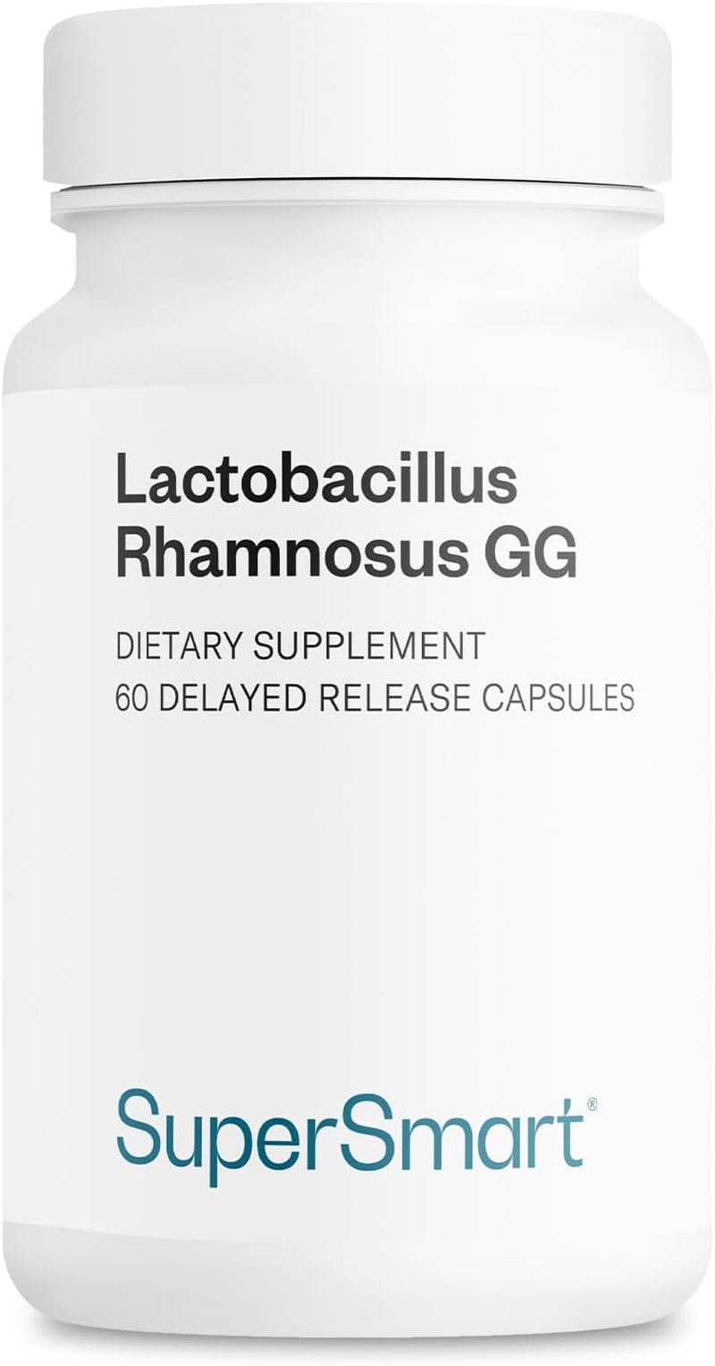 Supersmart - Lactobacillus Rhamnosus GG 10 Billion CFU per Day (LGG Probiotic with Inulin) - Digestive & Immune Support - Vaginal Flora Health | Non-Gmo & Gluten Free - 60 DR Capsules