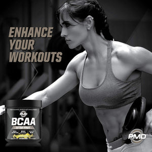 PMD Sports BCAA Stim-Free Amino Acids - Better Workout Performance, Enhanced Recovery, Daily Energy, Muscle Builder, and Muscle Sparing - BCAA Powder Drink Mix - Watermelon (30 Servings)