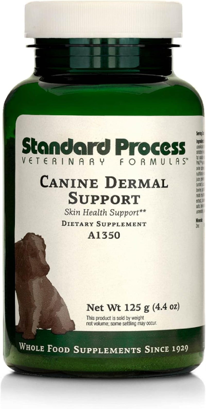 Standard Process Canine Dermal Support - Skin & Adrenal Gland Support Supplement - Comprehensive Skin Health Support Supplement for Dogs - Daily Immune & Liver Support Powder - 125 G