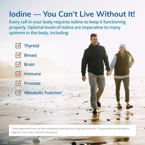 Euromedica Tri-Iodine, 6.25Mg, 90 Capsules - Potassium Iodide, Sodium Iodide & Molecular Iodine - Three Beneficial Forms of Iodine - Supports Healthy Thyroid & Immune Function - 90 Servings
