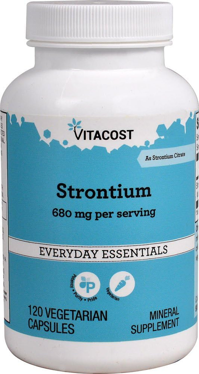NSI Strontium - 680 Mg per Serving - 120 Vegetarian Capsules