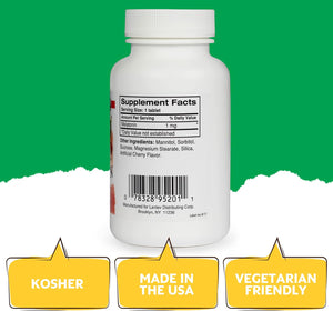 Landau 1Mg Chewable Melatonin – Easy-To-Take Natural Sleep Aid for Men & Women – Our Melatonin Is Kosher & Made in the USA – 100 Tablets, Natural Cherry Flavor