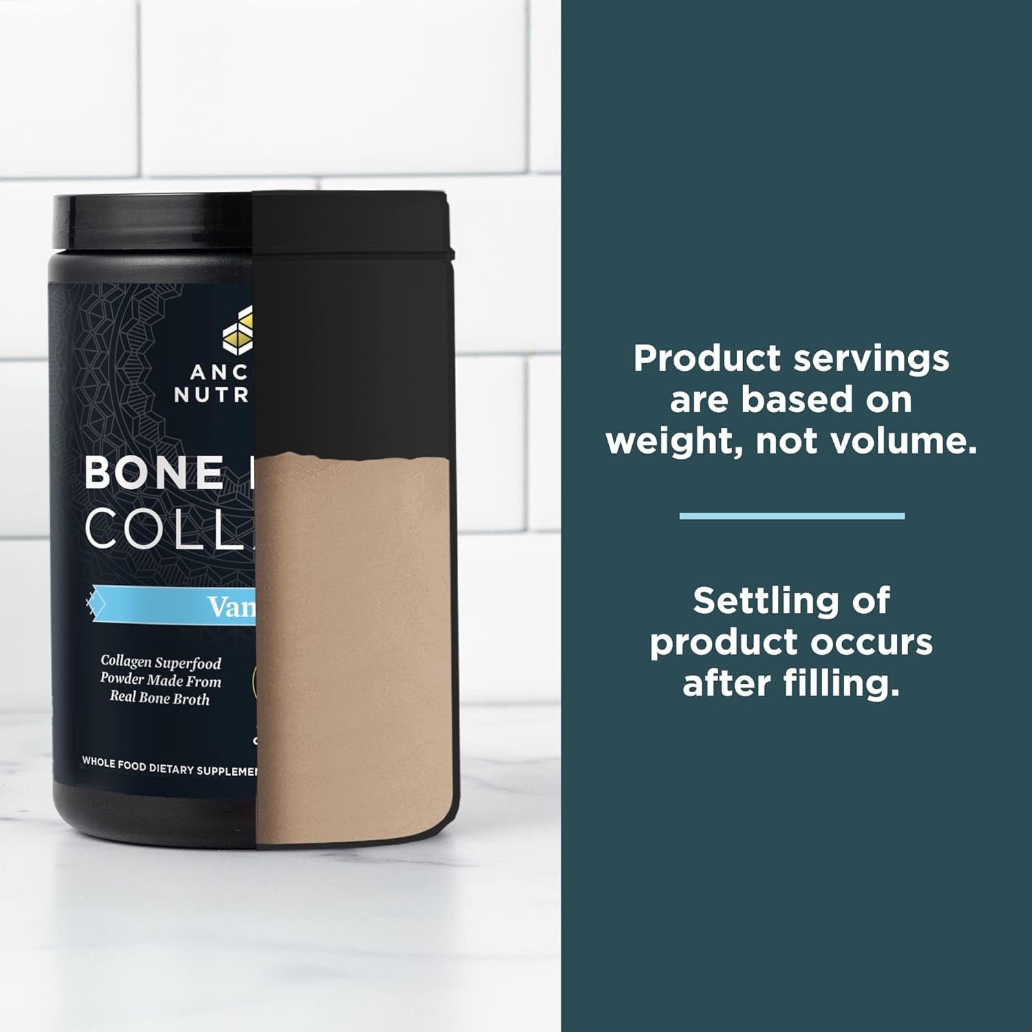 Collagen Powder, Bone Broth Collagen, Vanilla, Hydrolyzed Multi Collagen Peptides, Supports Skin and Nails, Joint Supplement, 30 Servings, 18.3Oz