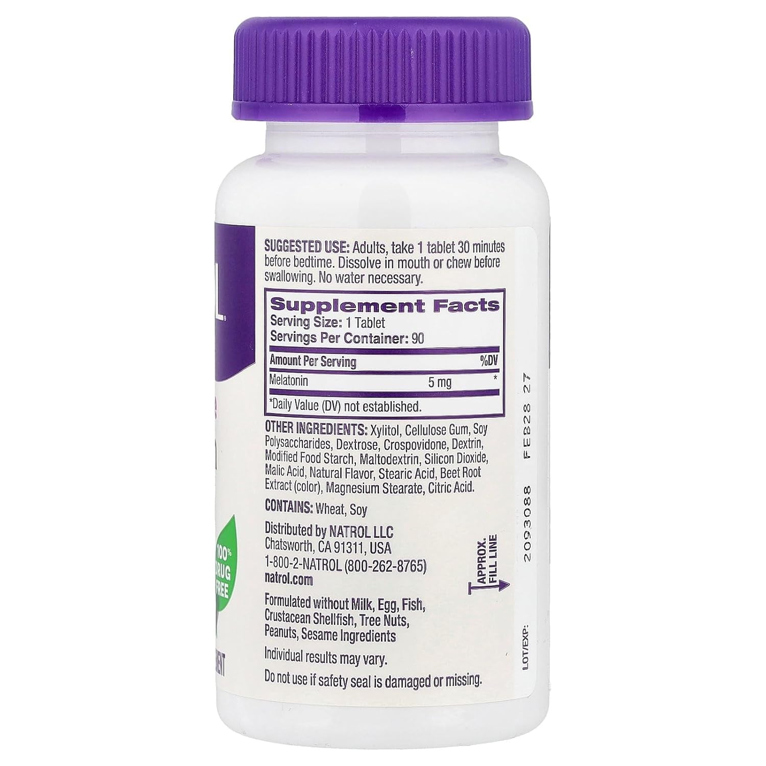 Melatonin Fast Dissolve 5 Mg 90 Tabs (3 - Pack)