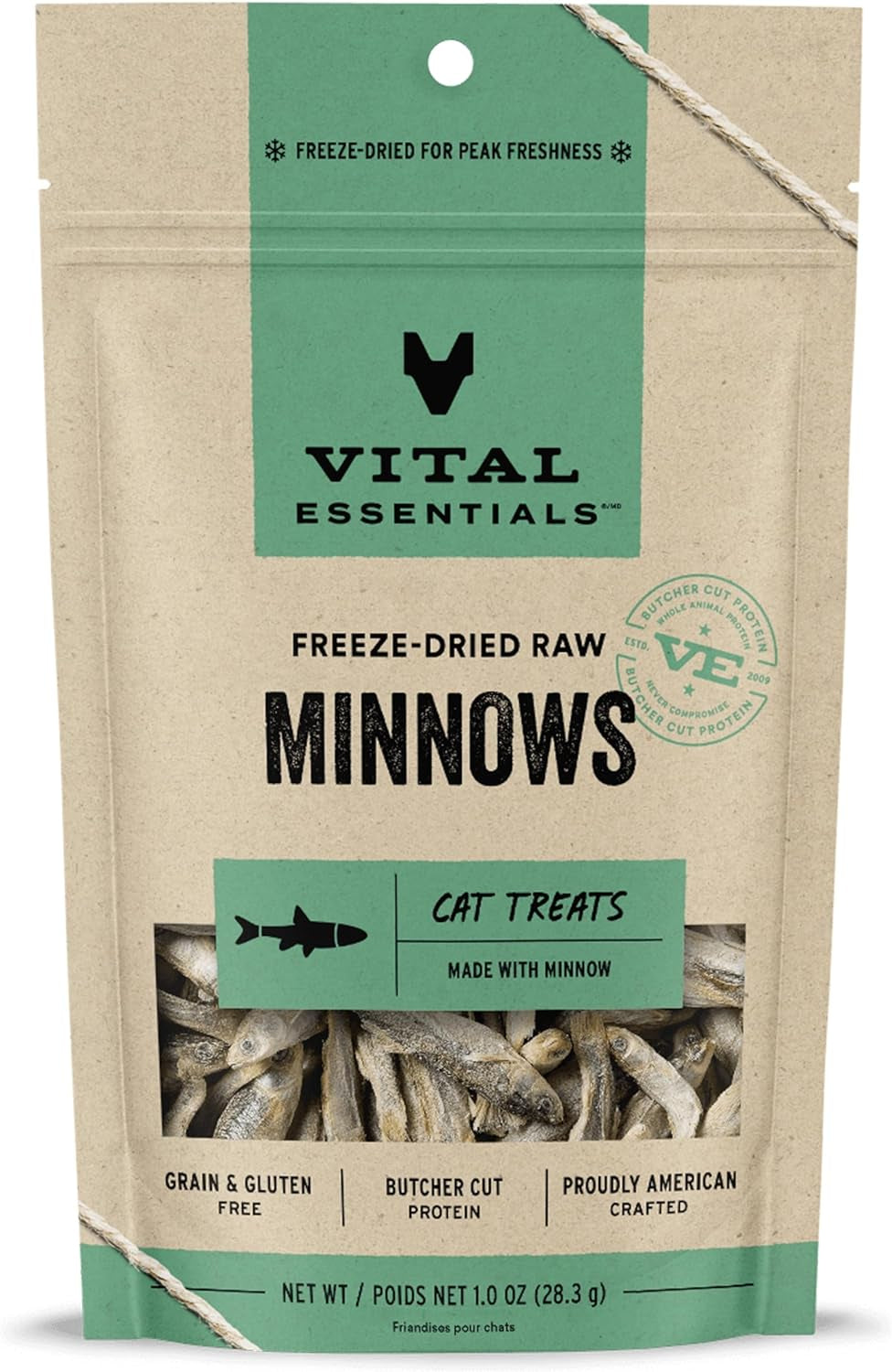 Vital Essentials Freeze Dried Raw Single Ingredient Cat Treats, Duck Liver, 0.9 Oz