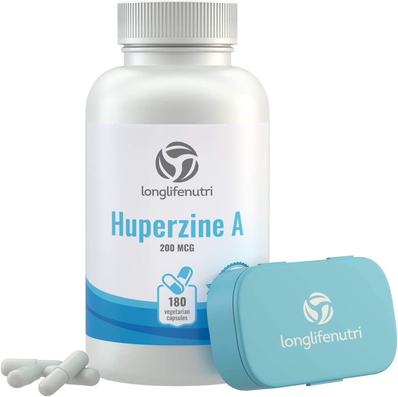 Huperzine a 200 Mcg 180 Vegetarian Capsules | Made in USA | Powerful Nootropic Brain Complex | Cognitive Function Enhancer Supplement | Memory Focus 