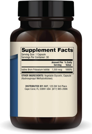 Dr. Mercola, Iodine, 30 Servings (30 Capsules), Helps Support Bone and Brain Health, Helps Support Energy Optimal Levels, Non GMO, Soy Free, Gluten Free 