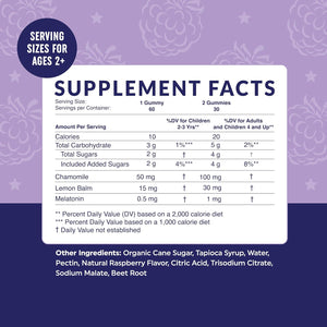 Magnesium Calming Gummies and Melatonin Gummies for Kids | Relaxation, Sleep & Wake-Sleep Cycle Support with Chamomile & Lemon Balm | 60 Gummies Each 